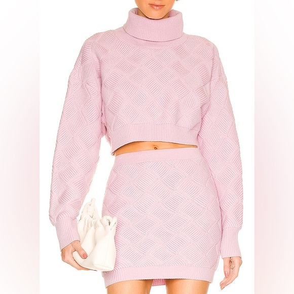 Ronny Kobo Collection Sweaters - Ronny Kobo Onyx Knit Crop Turtleneck